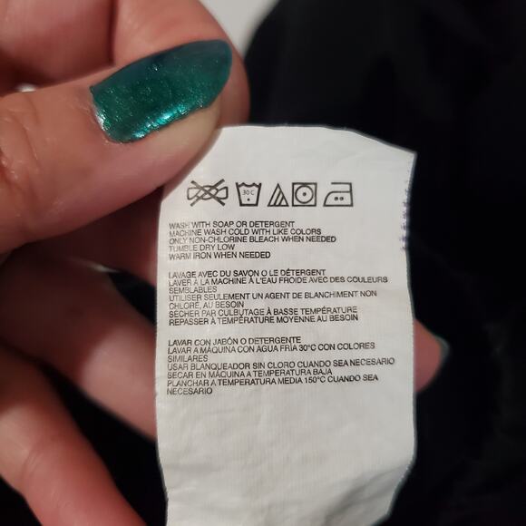 Roxy Vtg Y2K Hooded Batwing Dolman 3/4 Sleeve Zip Jacket Womens Size M Black - Picture 8 of 9